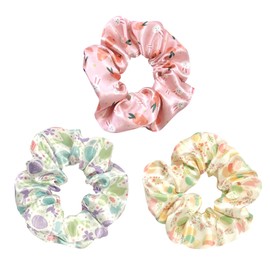 3 Pcs Easter Hair Scrunchies Easter Bunny Hair Tie Cute Rabbit Elastic Hair Band Ponytail Holder Easter Hair Accessories for Women Girls Spring Holiday Party Decoration