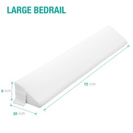 Vekkia Cal King Size Bed Wedge Pillow Gap Filler/Headboard Pillow/Mattress Wedge to Fill Gap (0-6") Between Headboard and Mattress (White 72"x10"x6")