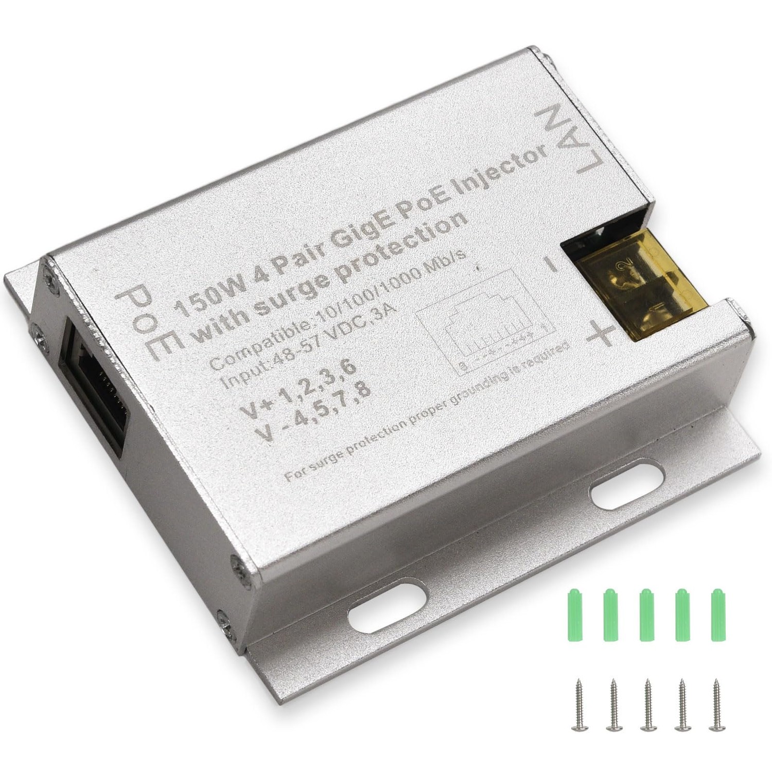 Zuomeng 150W GigE Passive PoE Injector for Starlink Pinout with Surge ...