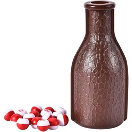 Teekerwan 16 Red Plastic Scoring Numbered Pills, Kelly/Pill Pool, Billiard Depot Pool Plastic Tally Shaker Bottle with Peas/Balls (Black)
