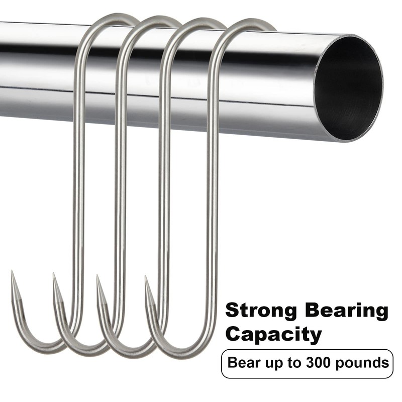 LANIAKEA 10PCS Meat Hook, 8.66'' Stainless Steel Meat Hooks Meat