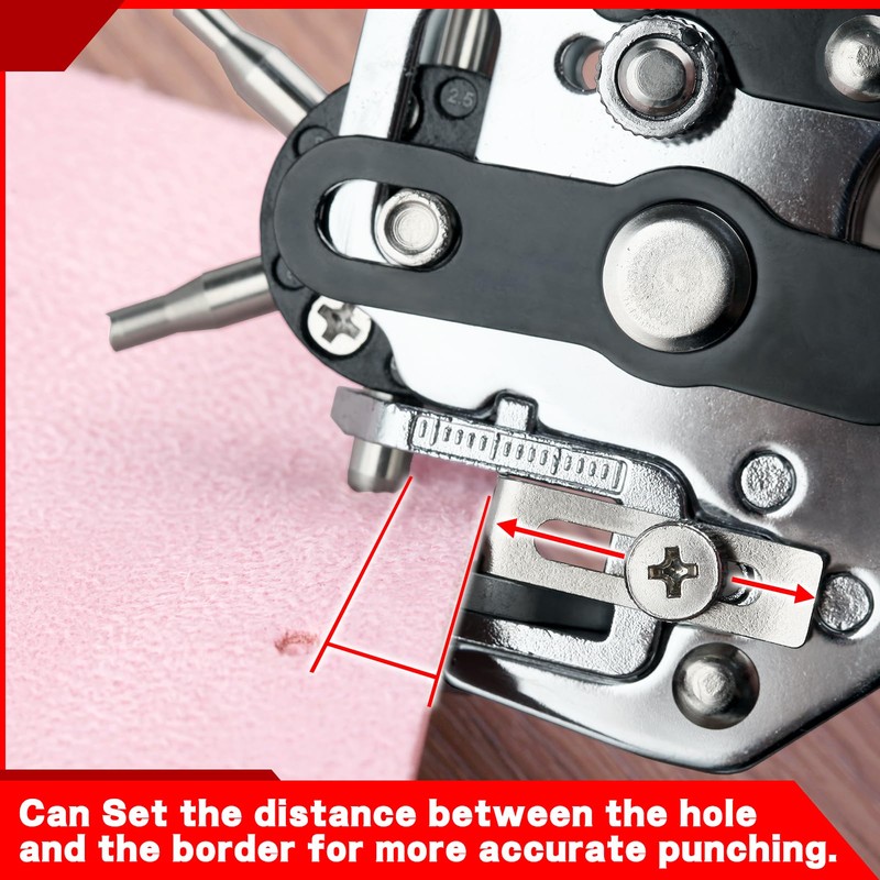 SPEEDWOX Leather Hole Punch Tool Multifunction Hole Puncher 6 Size