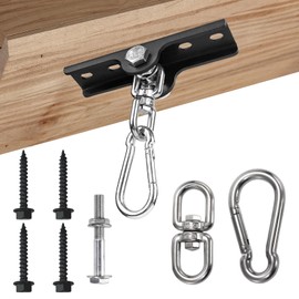 Nogcay Punching Bag Hanger for Heavy Bag Beam Mount Hardware 360° Rotation Boxing Bag Ceiling Mount, Heavy Bag Hanger Beam Mount Hooks for Yoga, Gym, Swing Chairs, and Hammocks