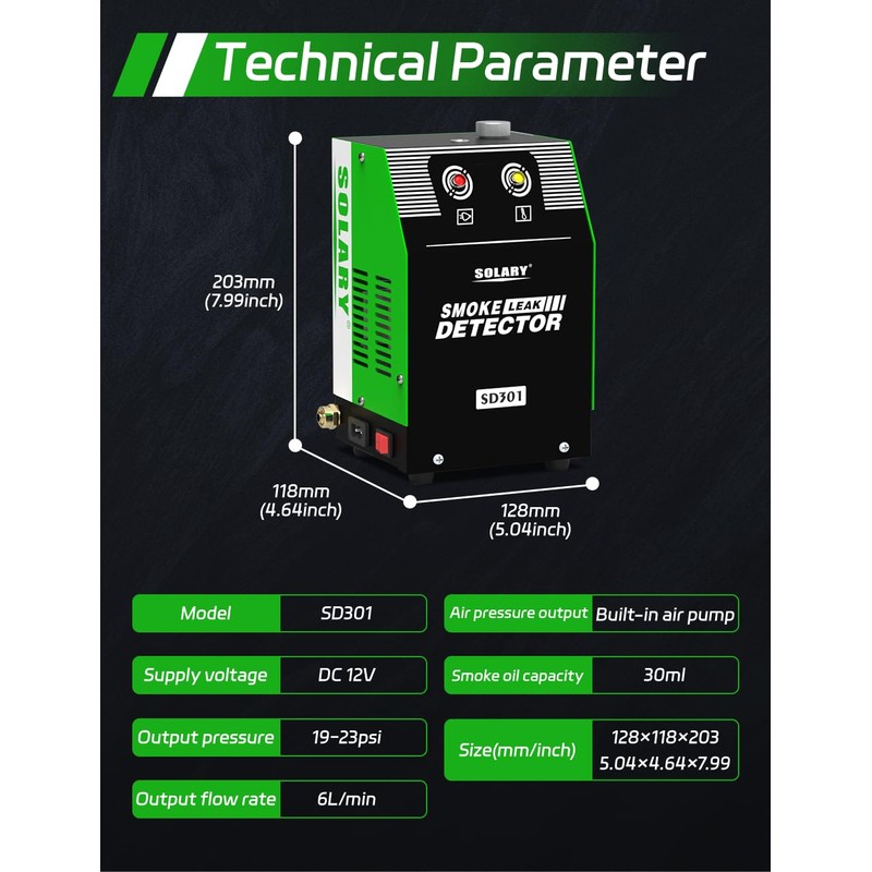 Automotive EVAP Smoke Machine Tester - 12V DC Vacuum Diagnostic