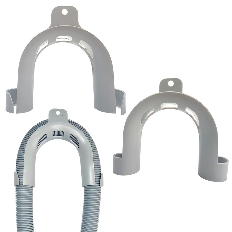 goduog 3pcs U Shaped Drain Hose Hook, Gray, Plastic, HolderHook,