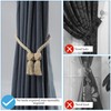 CHAOTEMAI 2 PCS Magnetic Curtain Tie Backs, Linen Fabrics Tie
