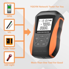 YGGYM Optical Power Meter with Visual Fault Locator, Fiber Light Meter with Cable Tester Function and Li-ion Battery USB Charge for FC/SC/ST Universal Interface