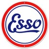 Esso Oil Gasoline Logo Round Tin Sign 12 x 12in
