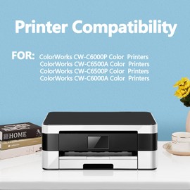 Remanufactured SJIC35P Ink Cartridges (CW-C6000P C13T44B120 C13T44B220 C13T44B320 C13T44B420) for ColorWorks CW-C6000P CW-C6500A CW-C6500P CW-C6000A Color Inkjet Gloss Label Printers (4Packs
