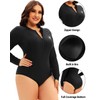 Holipick Plus Size One Piece Rash Guard for Women Long