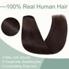 Clip in Hair Extensions Real Human Hair Dark Brown Hair