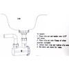 Universal P-Trap Shampoo Bowl Sink Hair PVC Beauty Barber Salon