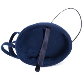 Lawliet Women 1920s Vintage Style Wool Felt Ostrich Quill Fascinator Hat A569 (Navy Blue)