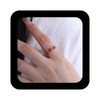 Enautoabs Cute Crystal Red Strawberry Ring Ting Gold Plated Strawberry