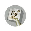 Elemental Specimen Iron Fe (0.4 inch (10 mm) Cube, Engraved