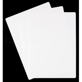 CleverDelights White Plastic Cards - 5" x 7" - 100 Pack - Waterproof Heavy Duty 5x7 Inch Card