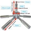 MOUNT 5 Spoke Gun Safe Handle Chrome Heavy-Duty Handle Gun