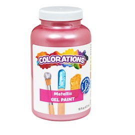 Colorations Metallic Gel Paint, Pink - 16 oz.. (Item # CMPPI)