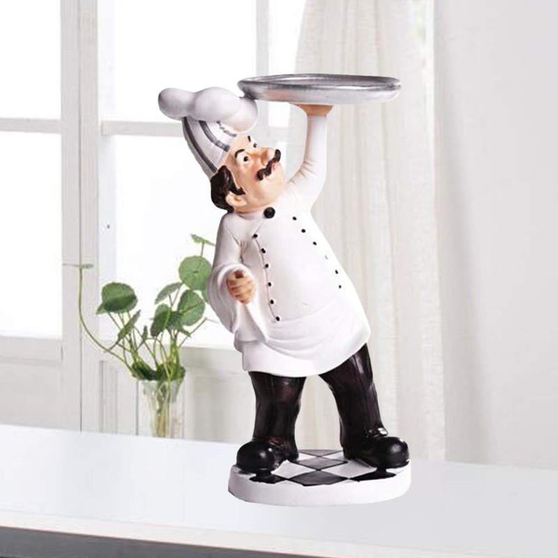 Chef Figurines Chef Statue for Kitchen Counter Top Restaurant Cafe