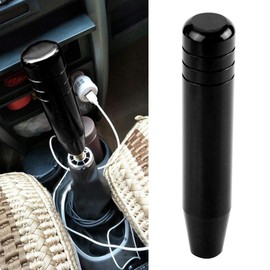 Aramox - Palanca de cambio de palanca de cambios, de aleación universal de aluminio, para coche, manual, 18 cm (negro)