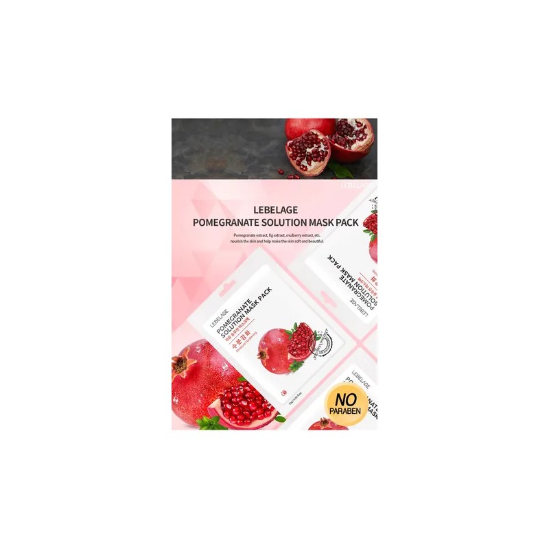 Mascarilla Antioxidante Coreana De Granada 1 Caja (10 Pz) Mixta