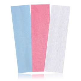 Mabor 3Pcs Non Slip Headbands Soft Elastic Head Bands for Women Girls Wide Stretchy Headband for Yoga Workout Sports Gym White Pink Blue Sweat Headbands Trendy Hair Accessories