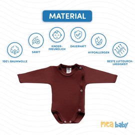 MEA BABY Unisex Baby Long Sleeve Wrap Bodysuit with Print Pack of 5 Baby Wrap Bodysuit Boys Baby Wrap Bodysuit Girls, girls4