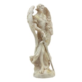 Gifts & Decors Ebros Ivory Finish Holy Saint Jegudiel Archangel Jehudiel Statue 5" Tall Collectible Figurine Angelic Patron of All Who Work and Spiritual Endeavors The Reward of God