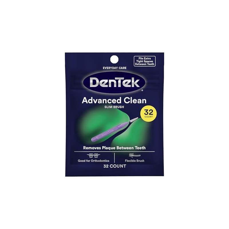 DenTek Slim Brush Advanced Clean, Interdental Brushes for Cleaning Between