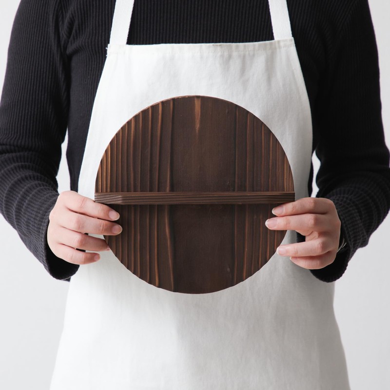 Grilled Cedar Wood Lid, 8.3 inches (21 cm), Pot Lid,