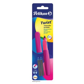 Pelikan Twist, Universal Fountain Pen for Right- and Left-Handed People, Neon Plum