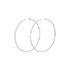 Pernille Corydon E052s Women's Silver Small Orbit Hoop Earrings 40 mm Silver 925, Sterling Silver