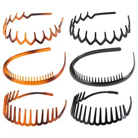 6pcs Headband Shark Headband Teeth Comb Hair Hoop Hair Band Hair Accessories for Women Lady Girls