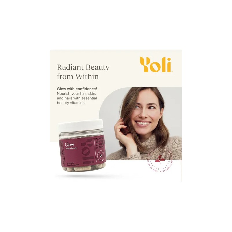 Yoli Glow Vitaminas Cabello Piel Uñas Biotina 5000mcg