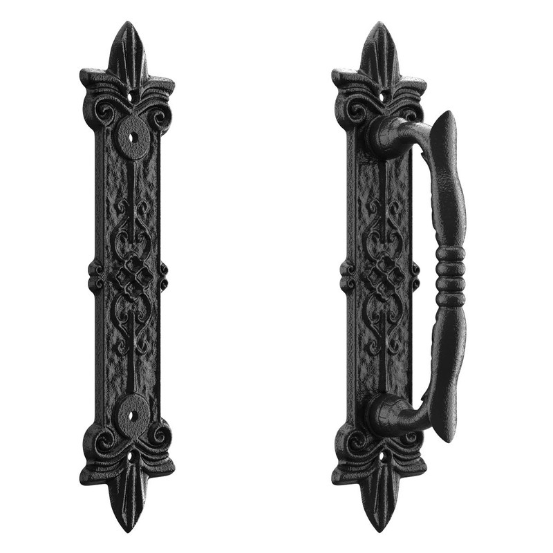 SMARTSTANDARD Heavy Duty 9" Antique Barn Door Handle Set of