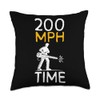 200 MPH Time Autumn Leaf Blower Throw Pillow