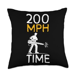 200 MPH Time Autumn Leaf Blower Throw Pillow