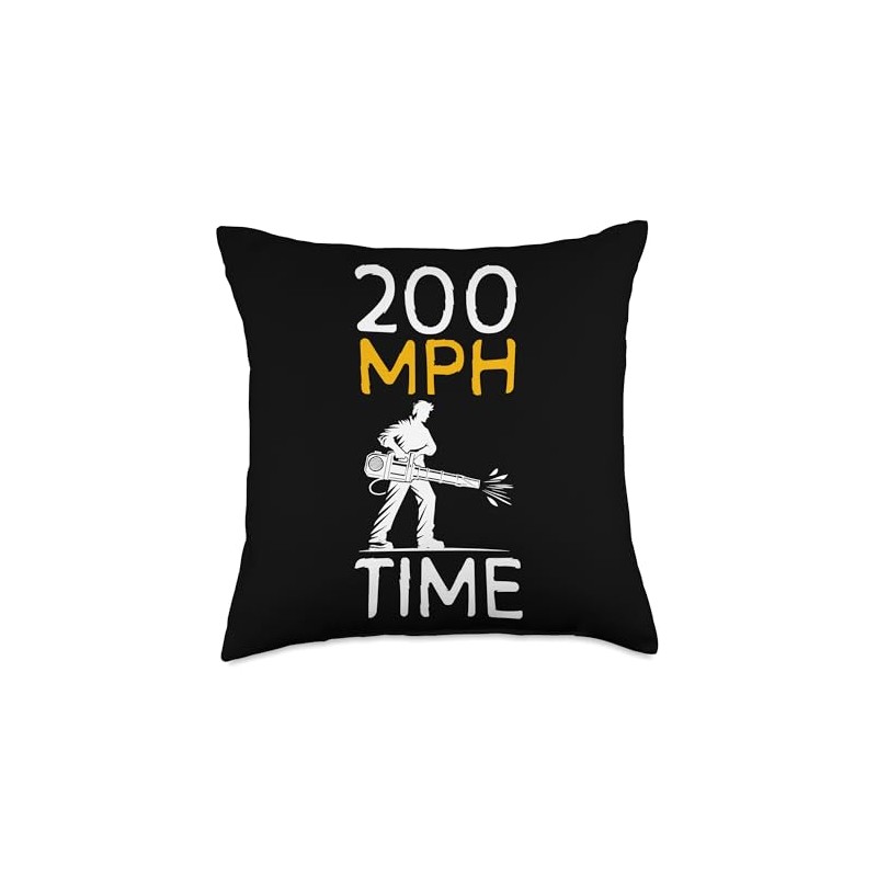 200 MPH Time Autumn Leaf Blower Throw Pillow