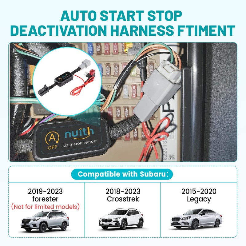 NuIth Auto Start Stop Deactivating Wire Harness for 2019-2023 Subaru