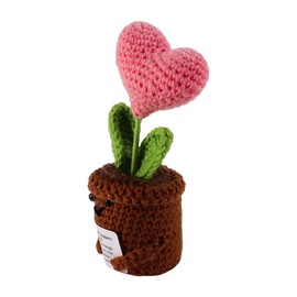 Enwye Heart-shaped Potted Plant Gift, Suitable As a Gift for Family, Friends, or Colleagues, To Be Placed in Homes, Offices, Etc. (Pink)