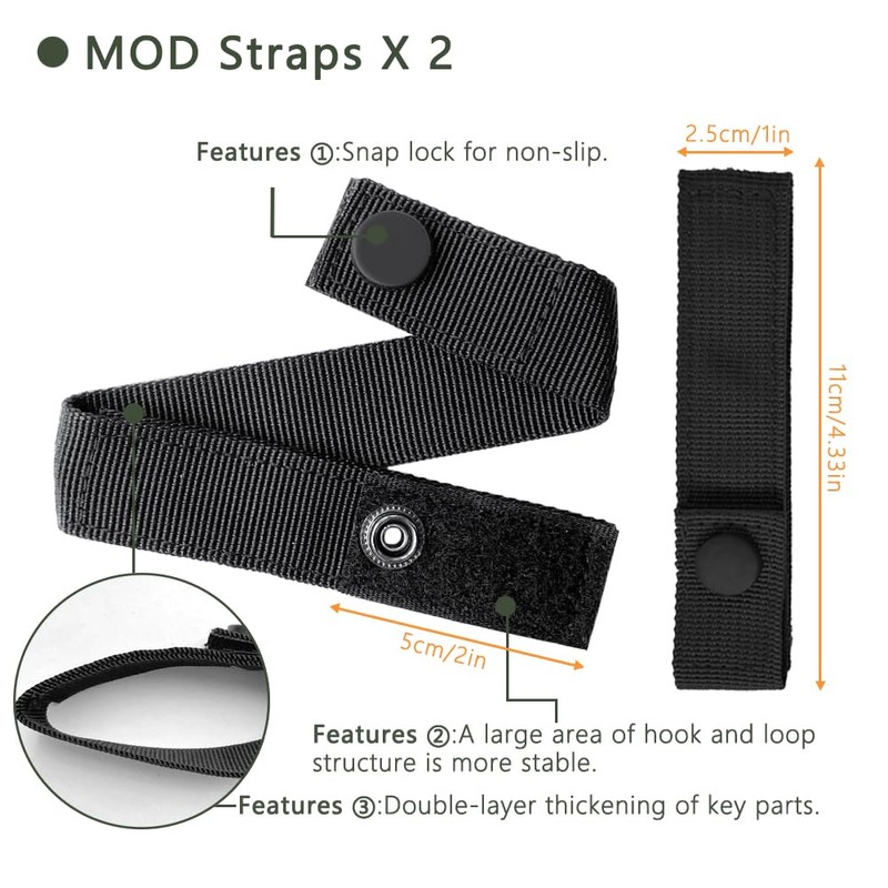 INLAZTIM Pack of 18 Molle Accessories Carabiner Clips Molle System
