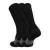 TCK Performance Basketball Socks 3 Pack Crew (Black, Medium)