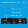 HD Output ARC Sound Extractor 192KHz Optical SPDIF 3.5mm Headphone