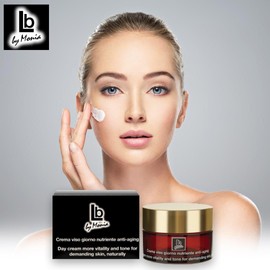 Lb by Monia Gesichtscreme für das Gesicht, Anti-Aging, feuchtigkeitsspendend, mit Hyaluronsäure, Meereskollagen, 50 ml, hergestellt in Italien