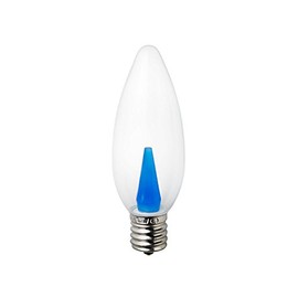 ELPA LDC1CB-G-E17-G329 LED Decorative Light Bulb, 17mm Diameter, Clear Blue