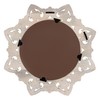 Kate and Laurel Meera Hand-Carved Wood Mirror, 28 Inch Diameter,