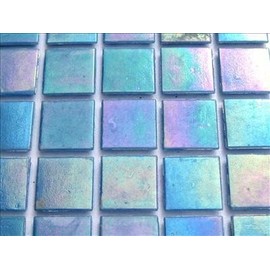 75 Sheet Sky Blue Iridescent 20mm Mosaic Tiles
