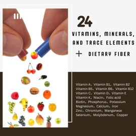 aegabe Super Fruits and Veggies Supplement,36 Fresh Veggies & Fruits,Balance of Nature Daily Nutritional Supplement for Digestive Health & Constipation Relief,60-Day Supply,Made in USA