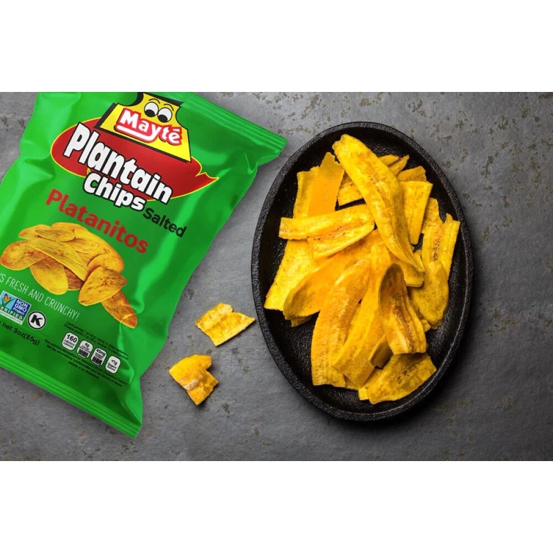 Mayte Banana Plantain Chips, Mayté Platanitos, Salted Plantain Chips, 3