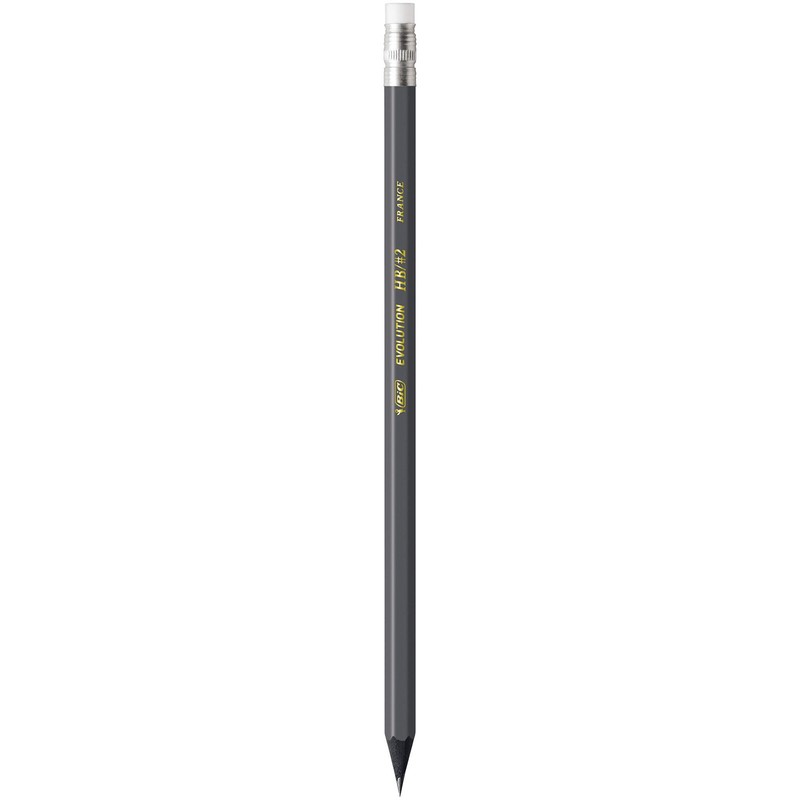 BIC Evolution Cased Pencil, #2 Lead, Yellow Barrel, 24-Count (PGEYP241-BLK)